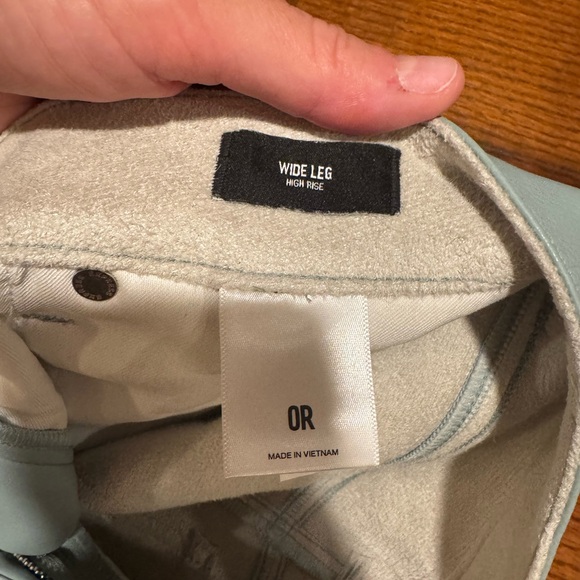 Express faux leather light blue wide leg pants- great condition, worn once - Picture 2 of 4